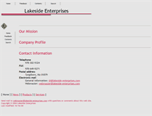 Tablet Screenshot of lakeside-enterprises.com